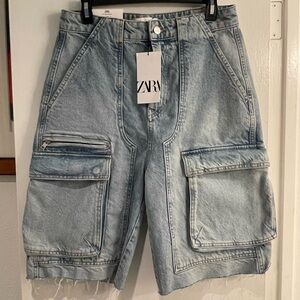 Zara Bermuda Cargo Shorts